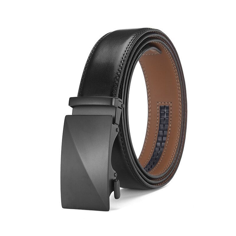 Two-Layer Cowhide Men'S Leather Automatic Belt