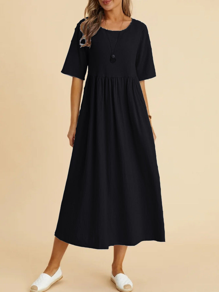 Round Neck Half Sleeve Dress
