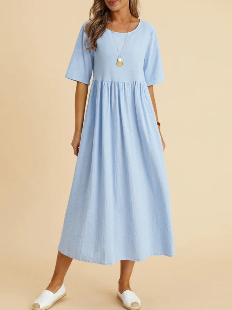 Round Neck Half Sleeve Dress