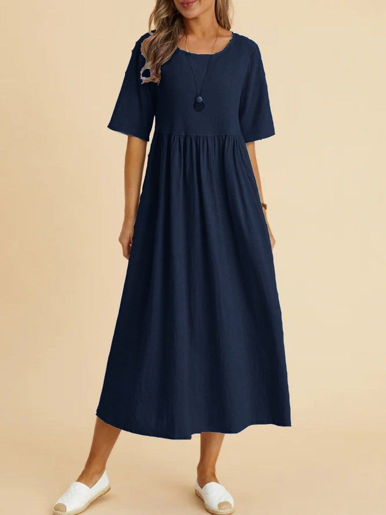 Round Neck Half Sleeve Dress