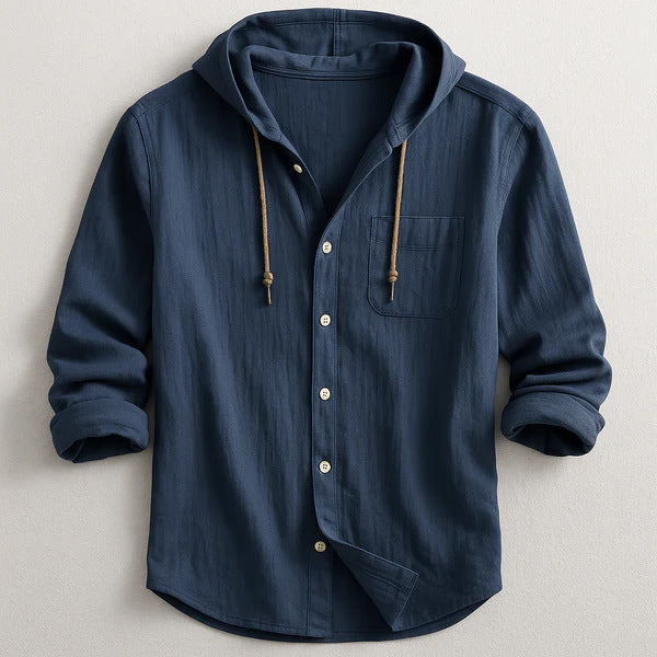 Solid Hoodie Long Sleeve Top
