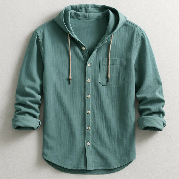 Solid Hoodie Long Sleeve Top