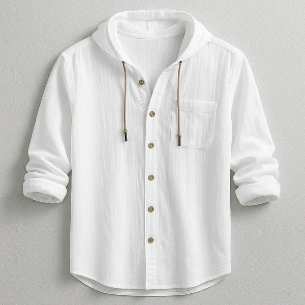 Solid Hoodie Long Sleeve Top
