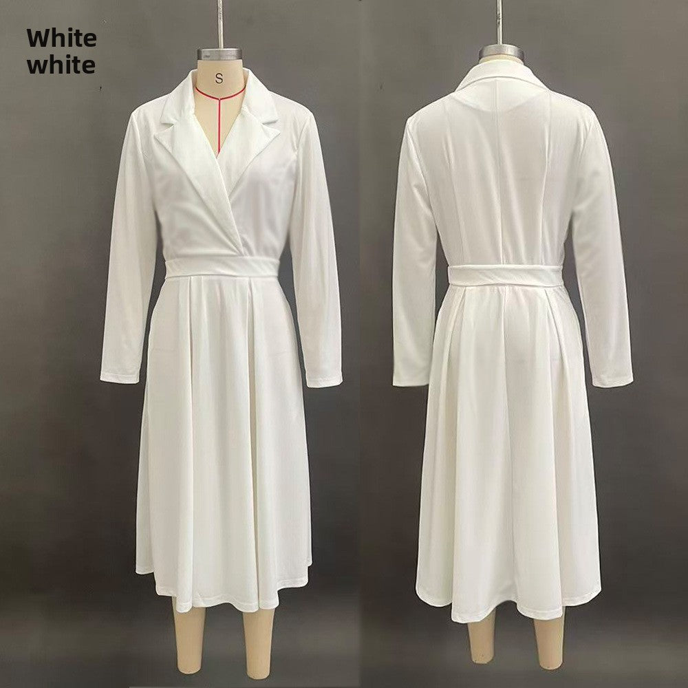 French V-Neck Banquet Dress