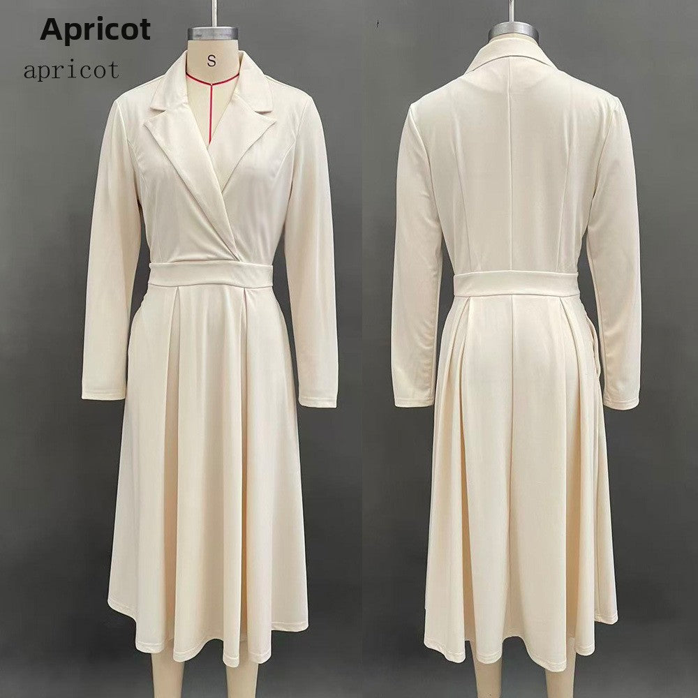 French V-Neck Banquet Dress