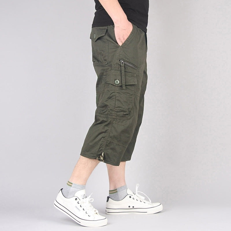 Cropped Pants Cordwork Pocket Pants