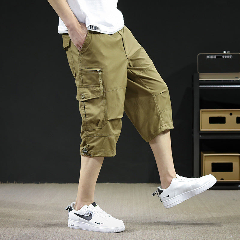Cropped Pants Cordwork Pocket Pants
