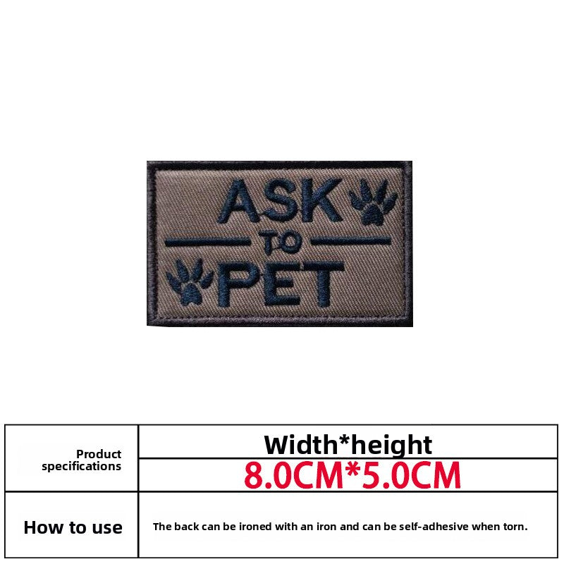 Service Dog Embroidered Velcro Patch