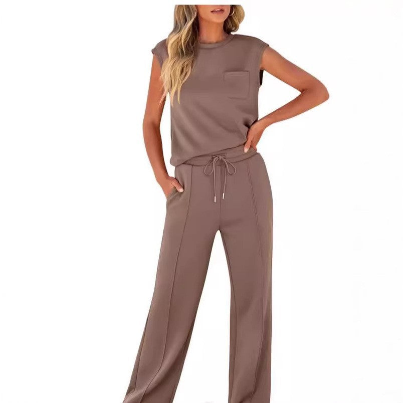Women'S Sleeveless Two-Piece Suit