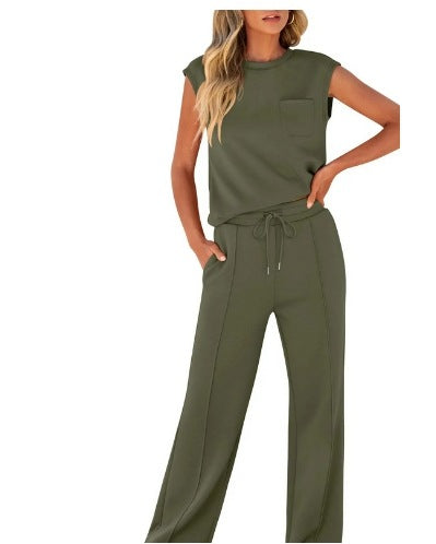 Women'S Sleeveless Two-Piece Suit