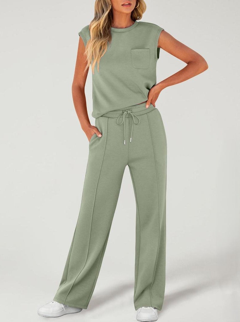 Women'S Sleeveless Two-Piece Suit