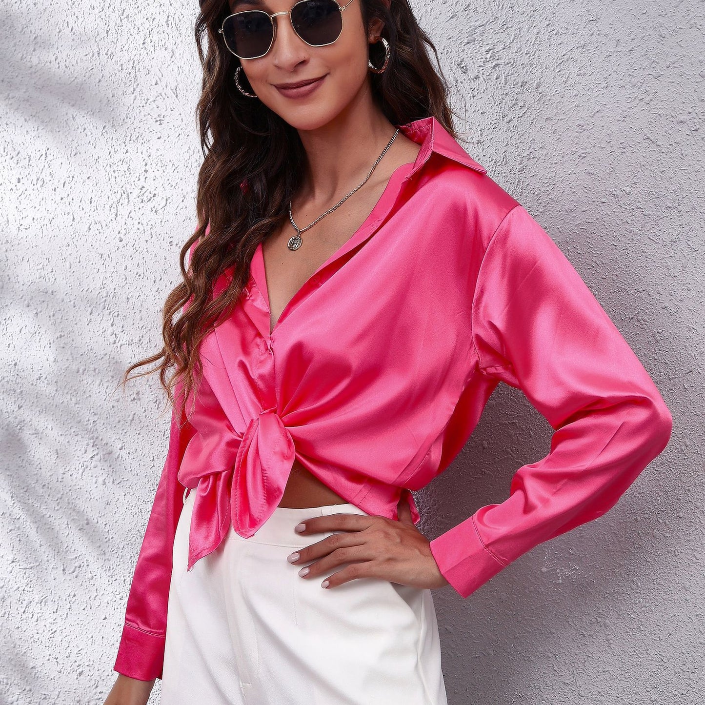 Satin Faux Silk Shirt