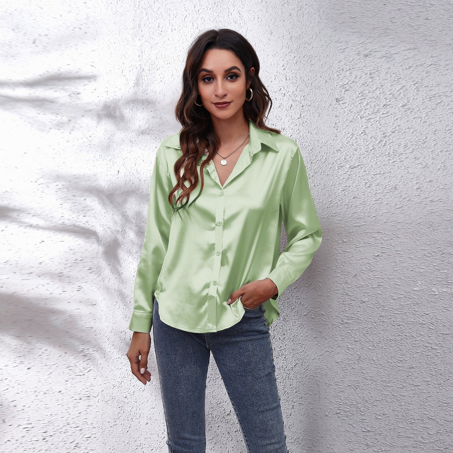 Satin Faux Silk Shirt