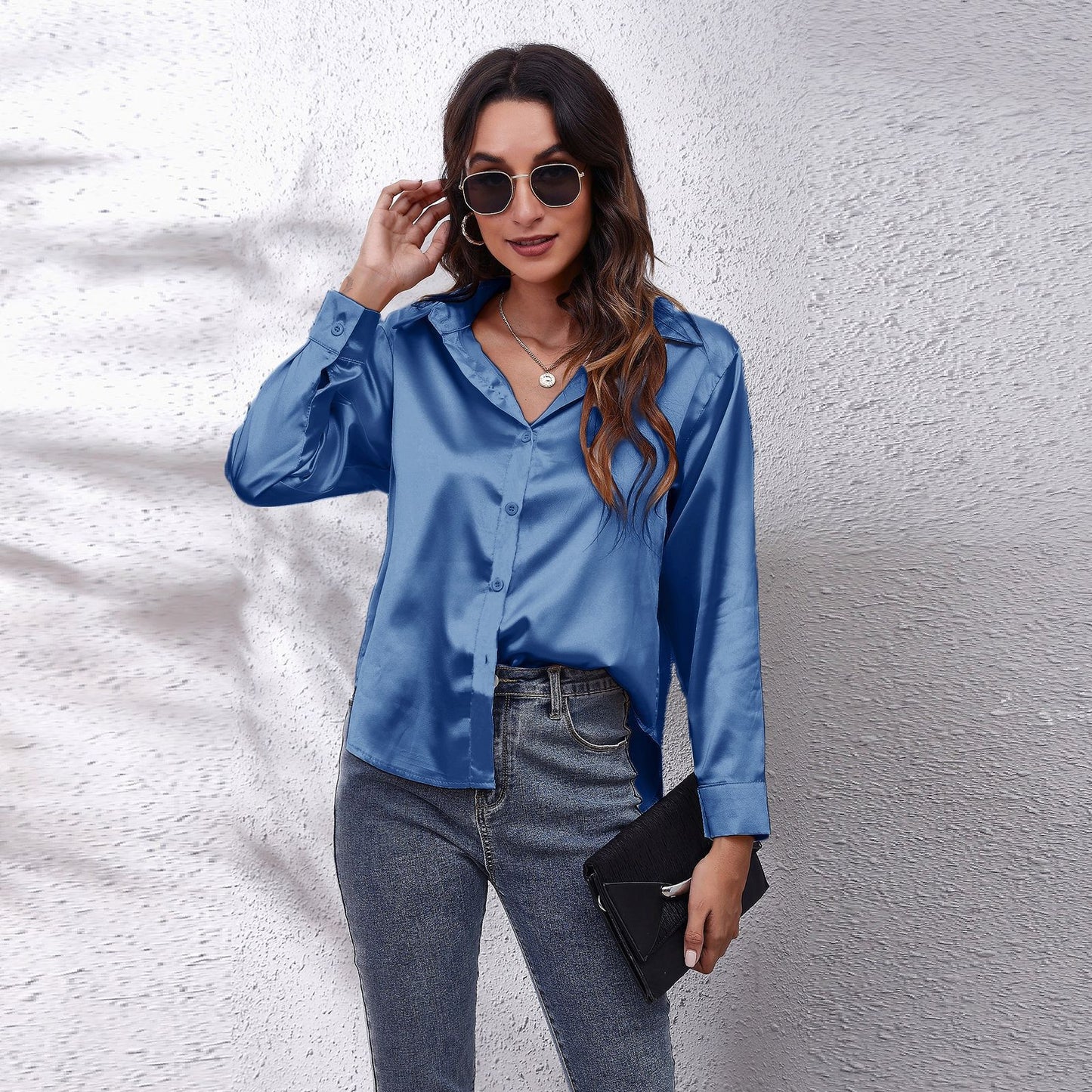 Satin Faux Silk Shirt