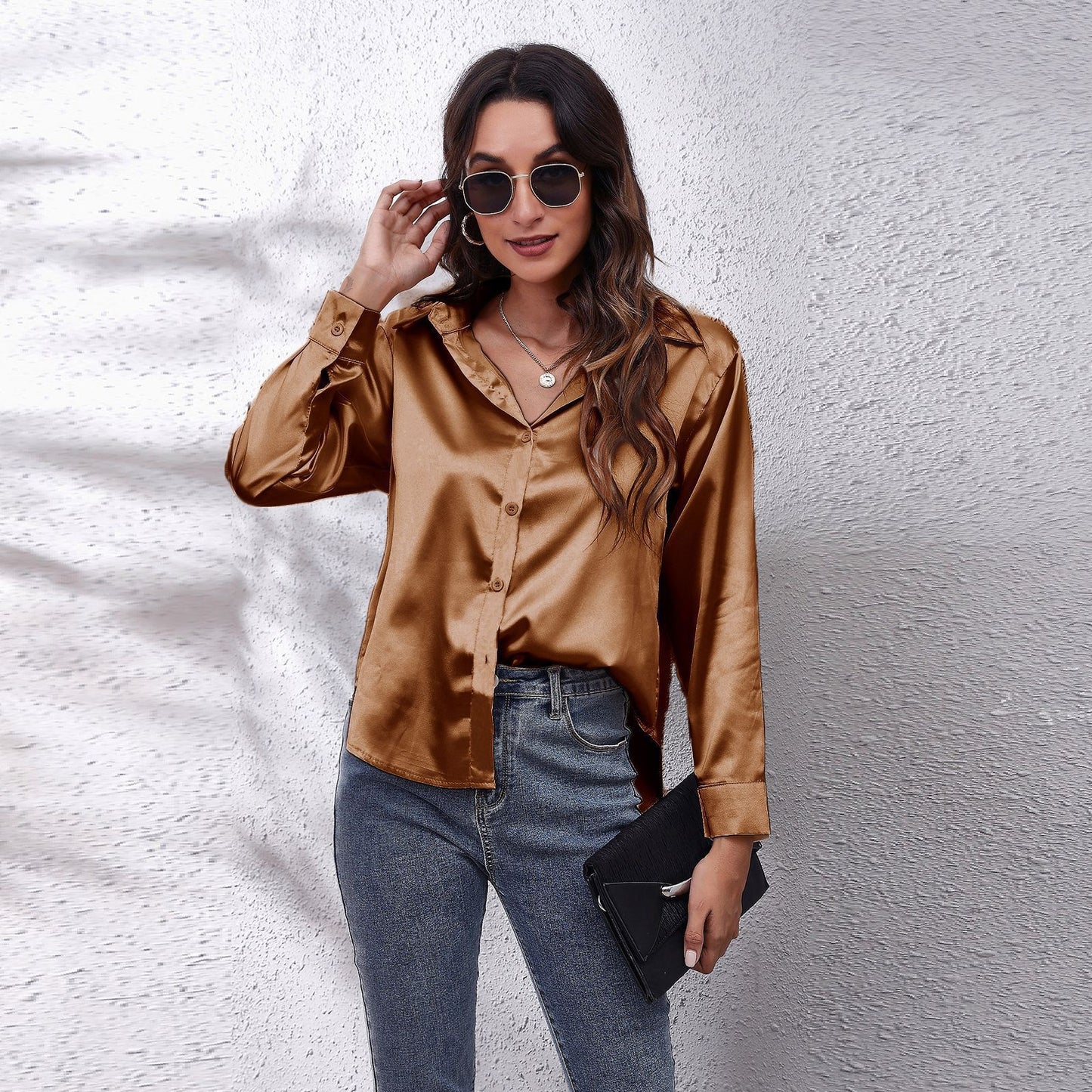 Satin Faux Silk Shirt