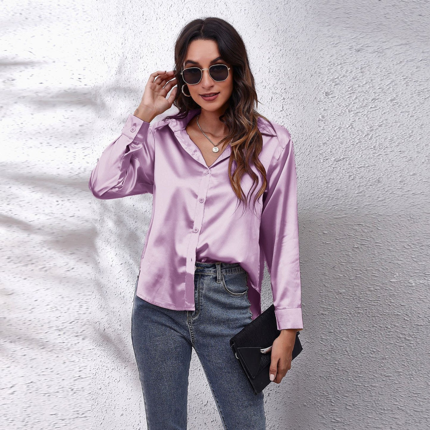 Satin Faux Silk Shirt