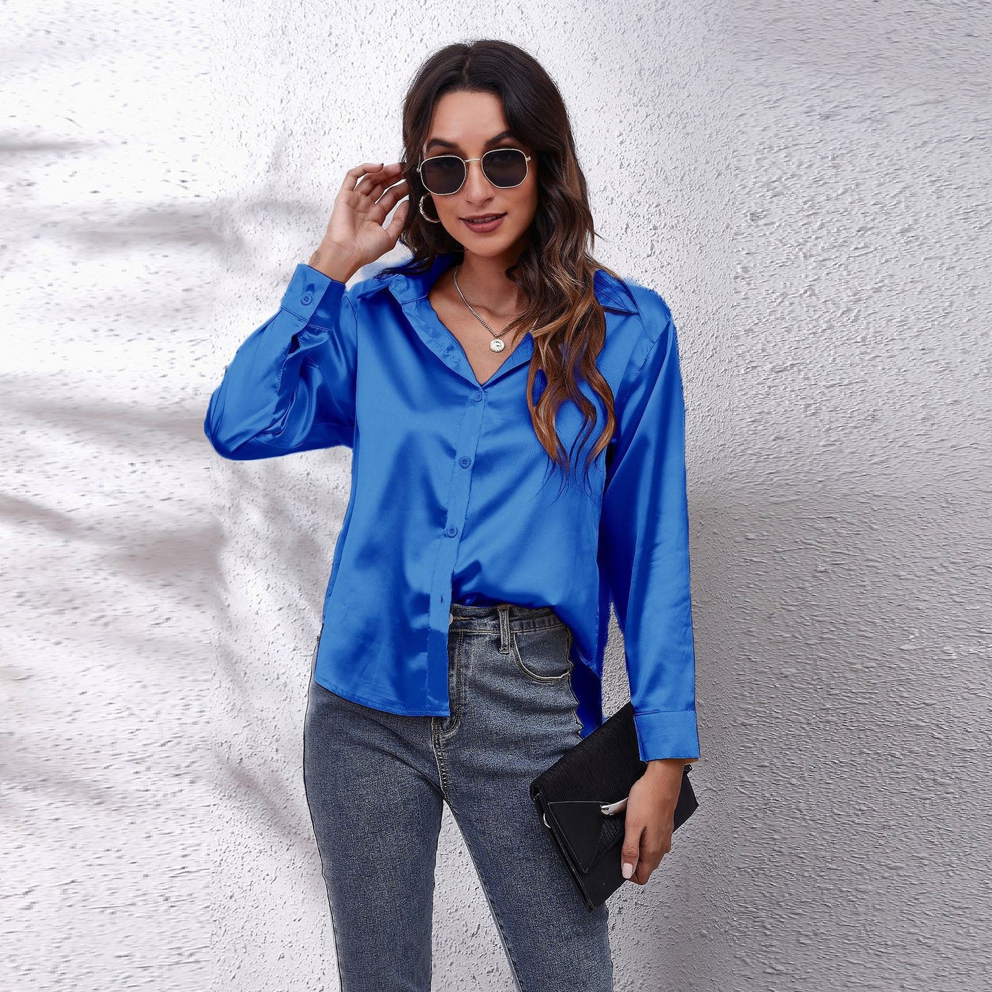 Satin Faux Silk Shirt