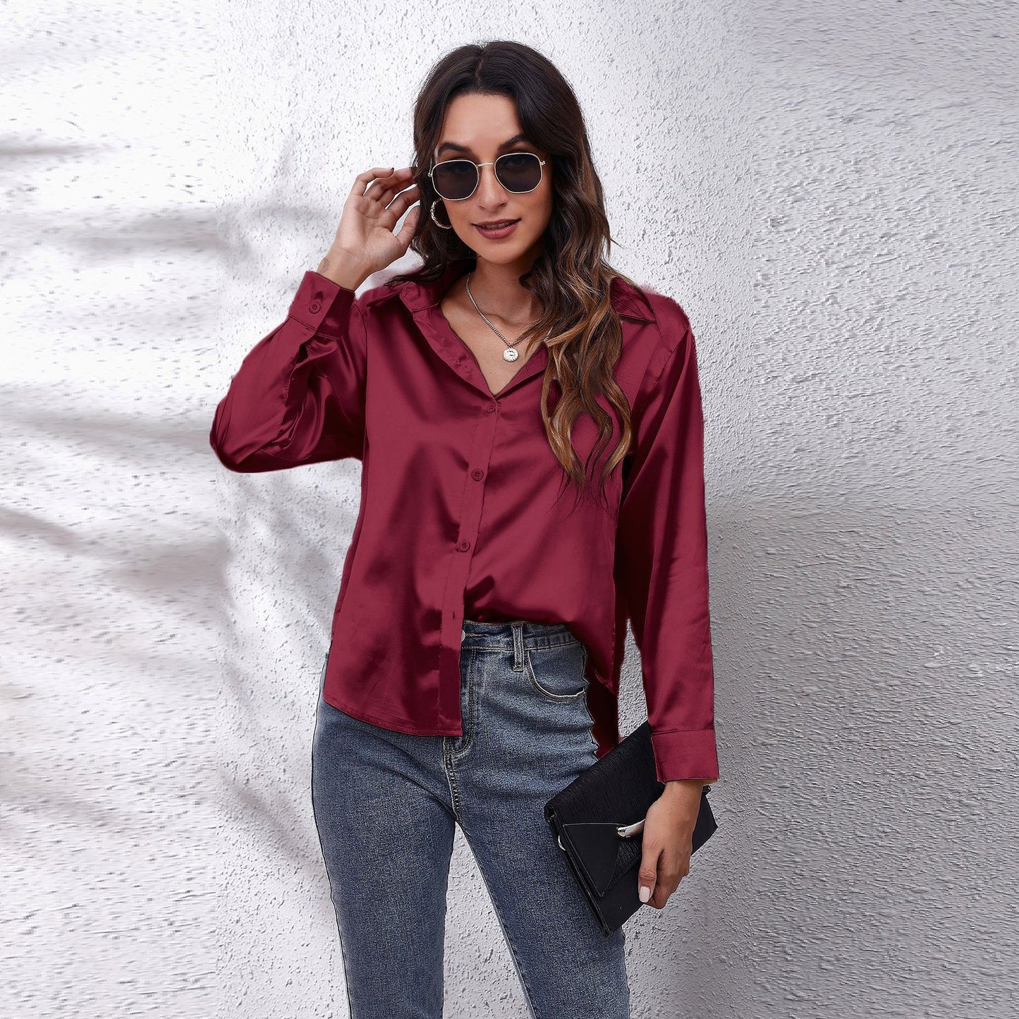 Satin Faux Silk Shirt