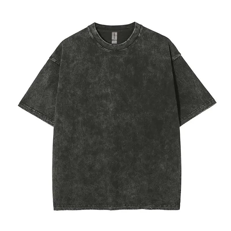 Vintage Washed Round Neck Short Sleeve