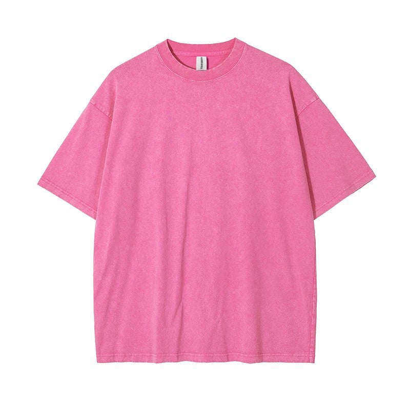 Vintage Washed Round Neck Short Sleeve
