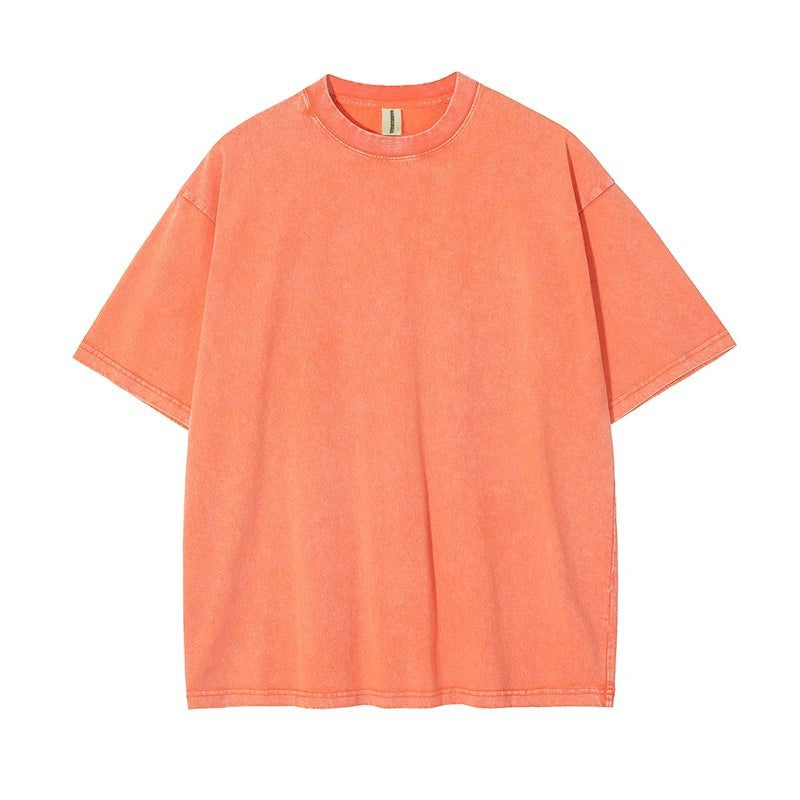 Vintage Washed Round Neck Short Sleeve