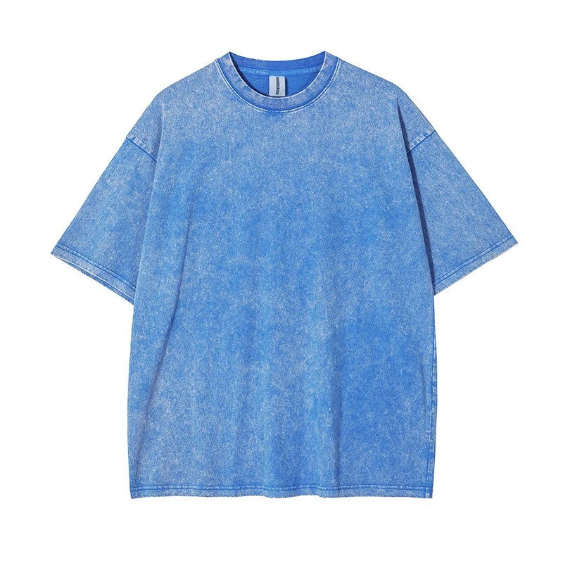Vintage Washed Round Neck Short Sleeve