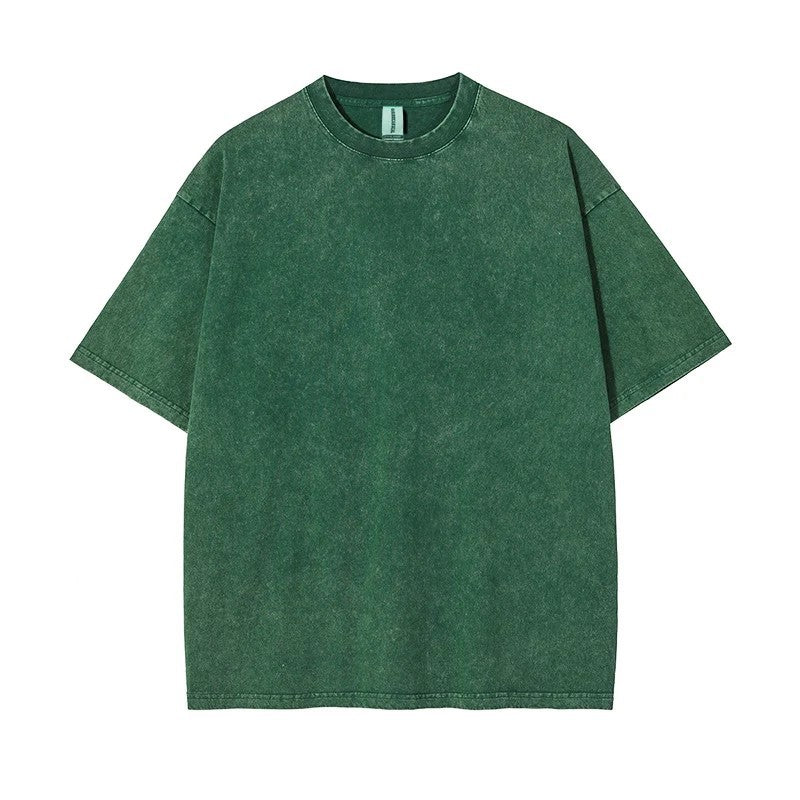 Vintage Washed Round Neck Short Sleeve