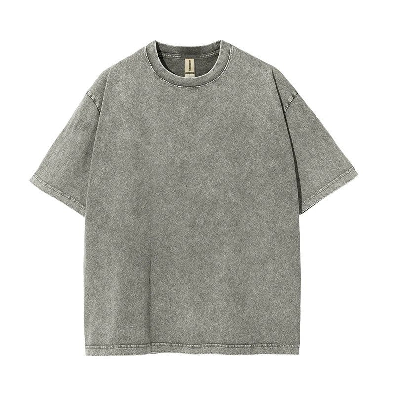 Vintage Washed Round Neck Short Sleeve
