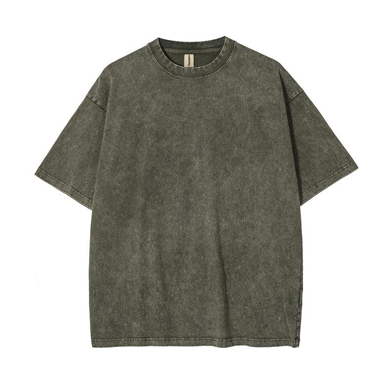 Vintage Washed Round Neck Short Sleeve