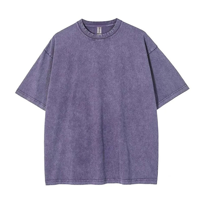 Vintage Washed Round Neck Short Sleeve