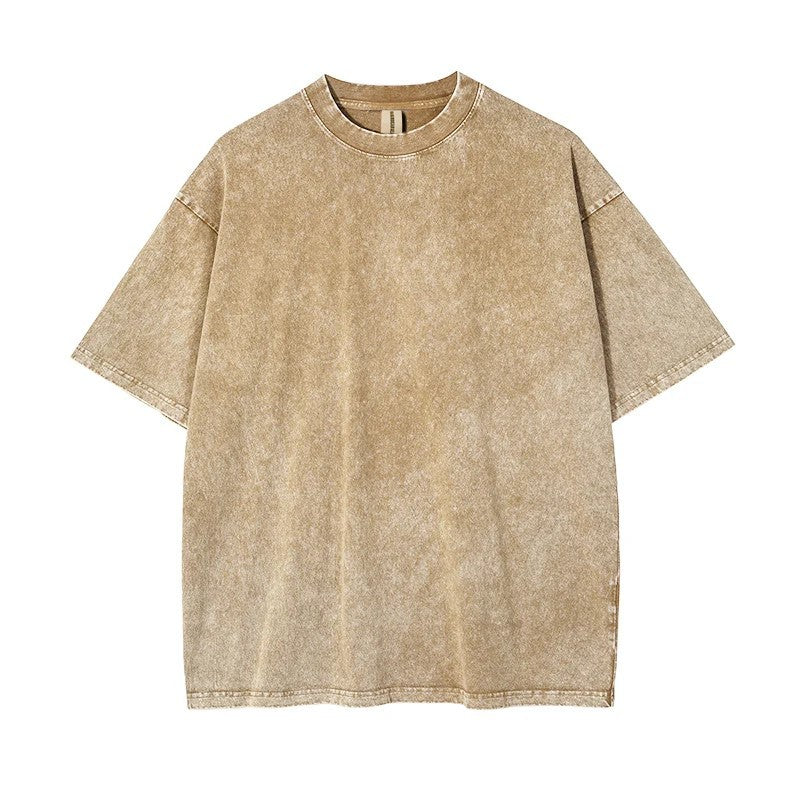 Vintage Washed Round Neck Short Sleeve