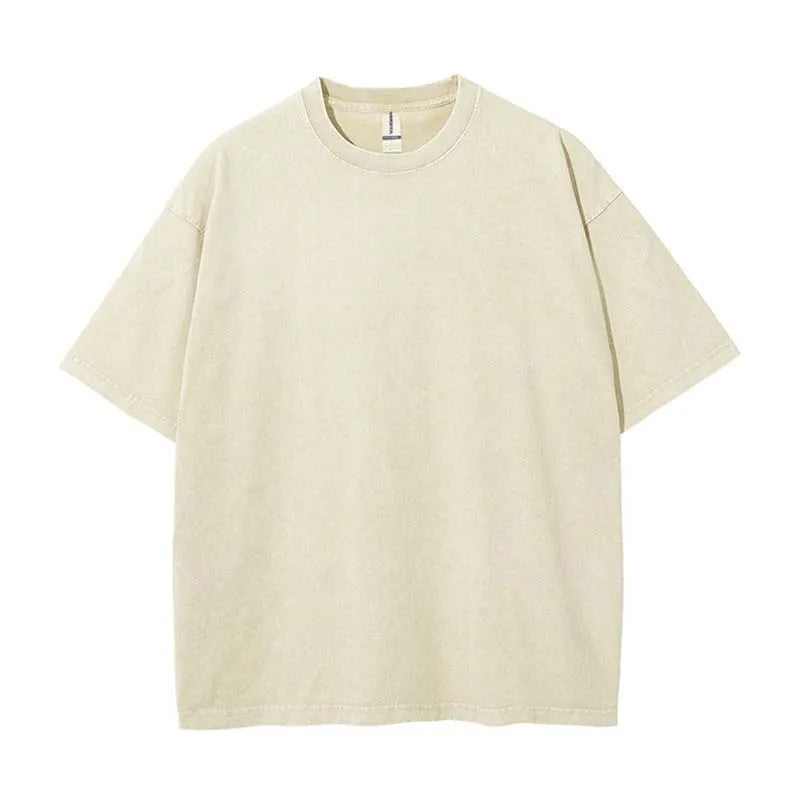 Vintage Washed Round Neck Short Sleeve
