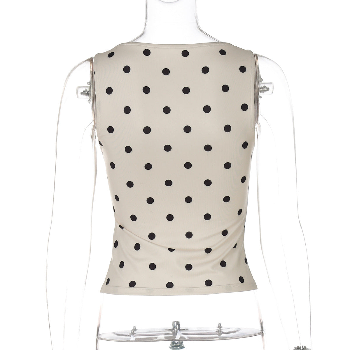 Women'S Polka Dot Print Sleeveless Top