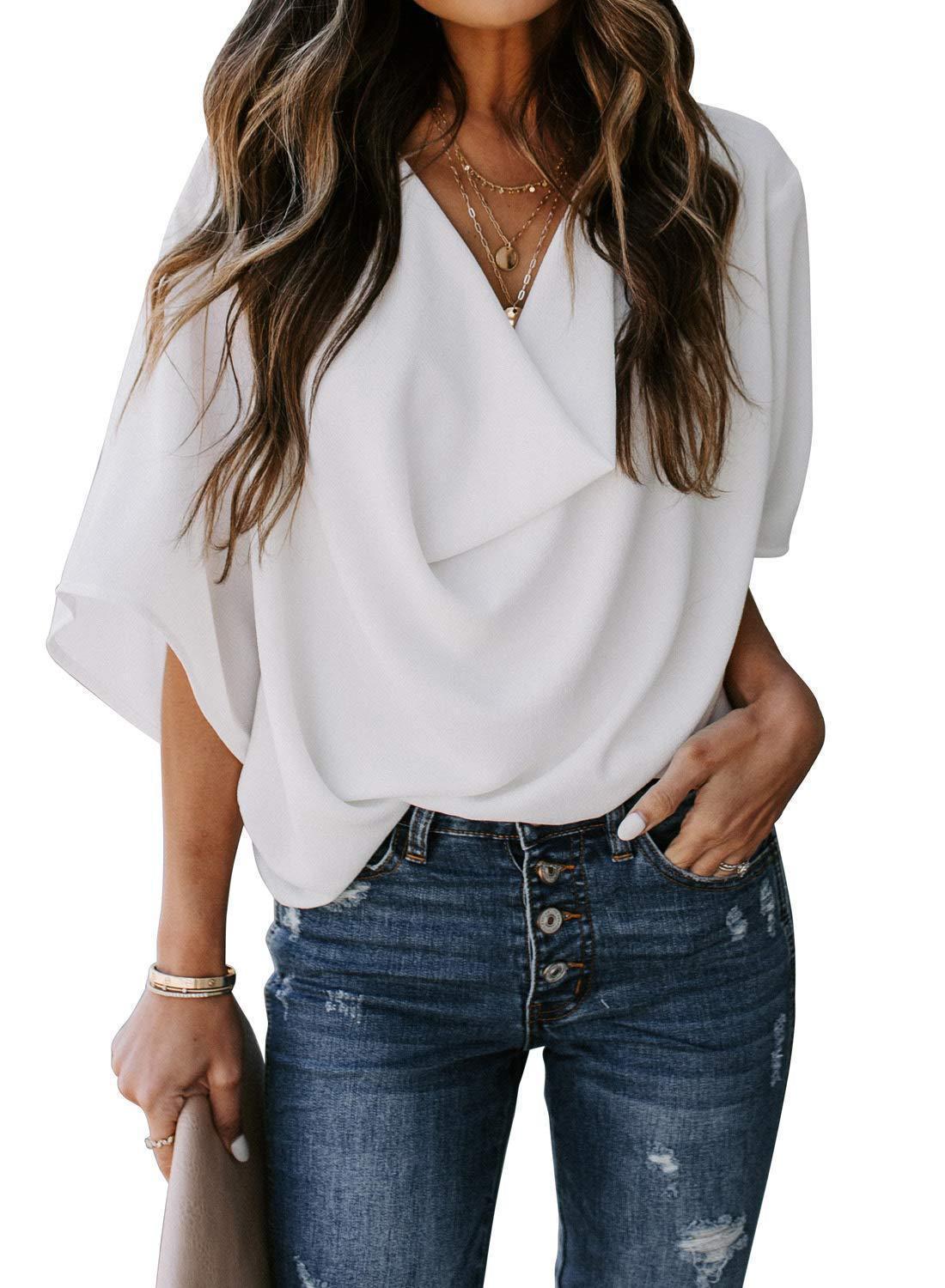 Loose V-Neck Casual Top