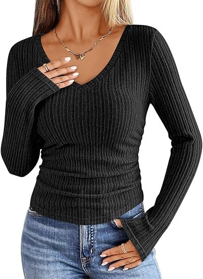 V-Neck Fashion Slim Top