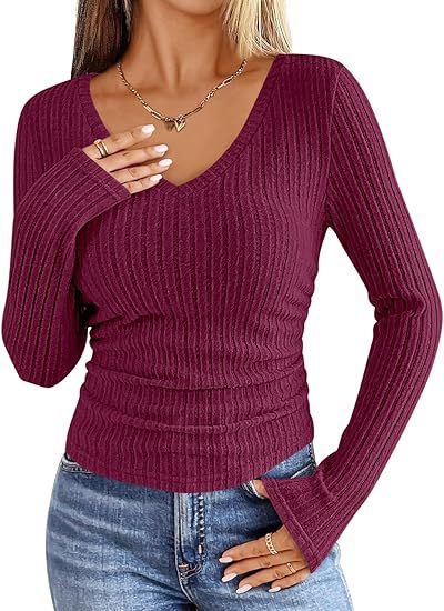 V-Neck Fashion Slim Top