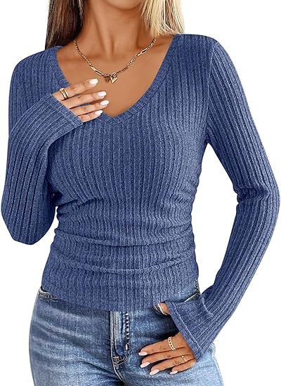 V-Neck Fashion Slim Top
