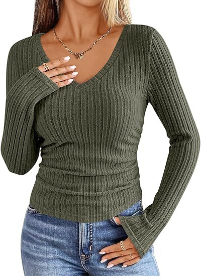 V-Neck Fashion Slim Top