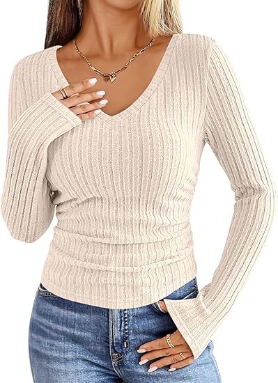 V-Neck Fashion Slim Top