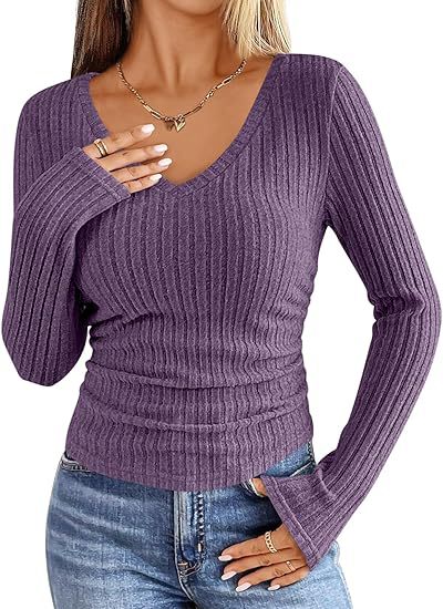 V-Neck Fashion Slim Top
