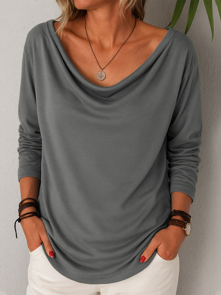 Piled Collar Pullover T-Shirt