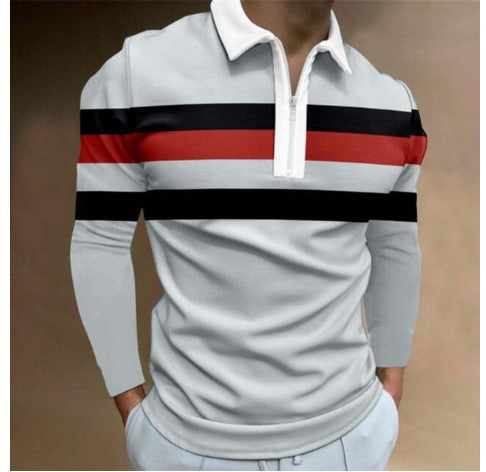 Men'S Long Sleeve Polo Shirt