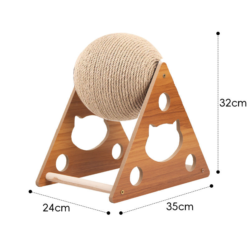 Cat Toy Wooden Cat Catch Ball