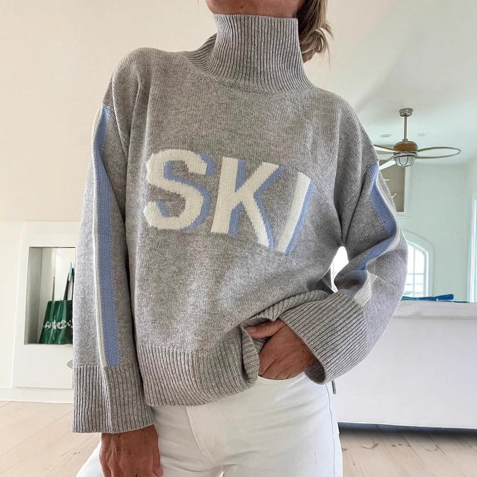 Alphabet Turtleneck Sweater