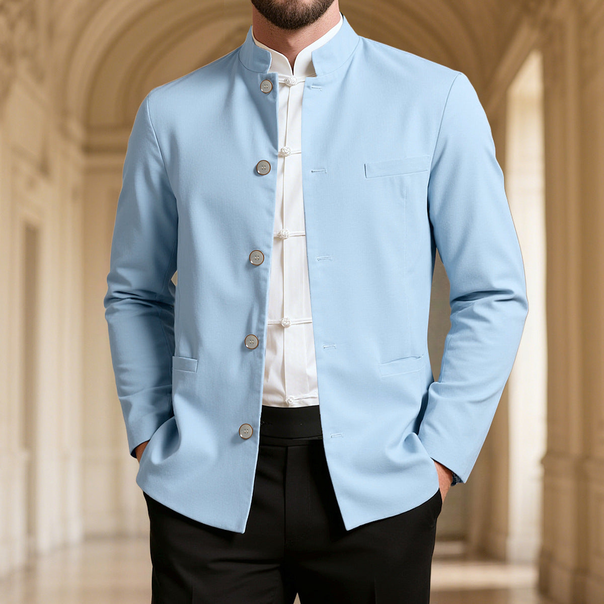 Casual Stand Collar Single West Coat